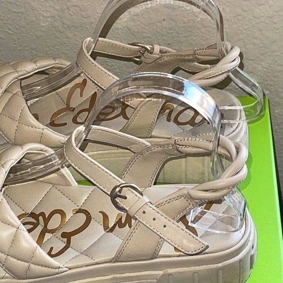 Sam Edelman Gravil Sand Leather Platform Sandals Sz. 8 - Picture 11 of 15